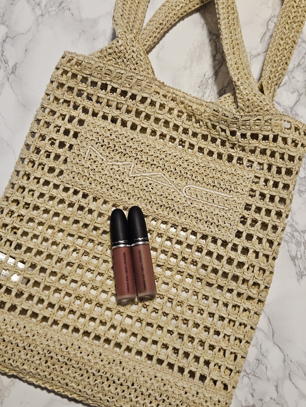 MAC crochet bag and lip bundle